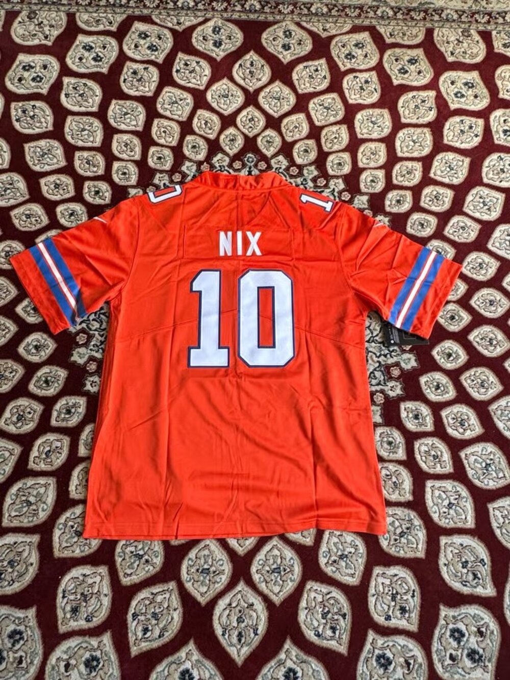 Bo Nix Orange Stitched Vapor Jersey